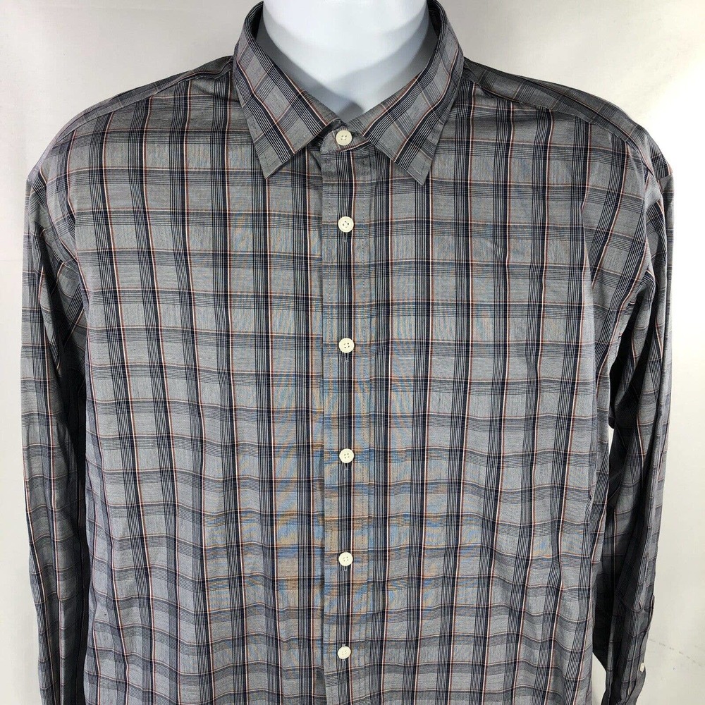 Jos A Bank Reserve Traditional Fit Large Shirt Long Sleeve Button Down Egyptian